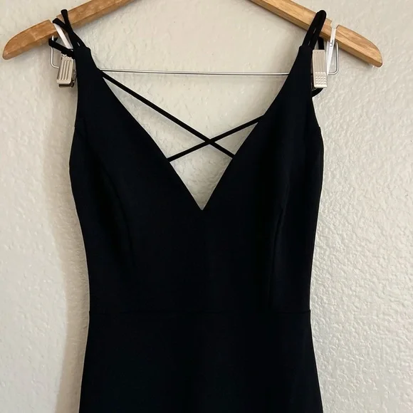 All this Allure Black Strappy Backless Mermaid Maxi Dress